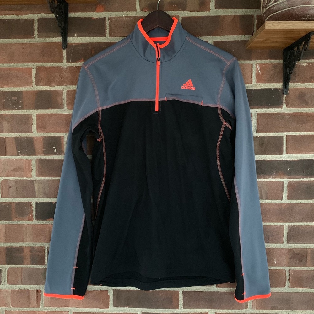 Like new Adidas grey black pullover jacket